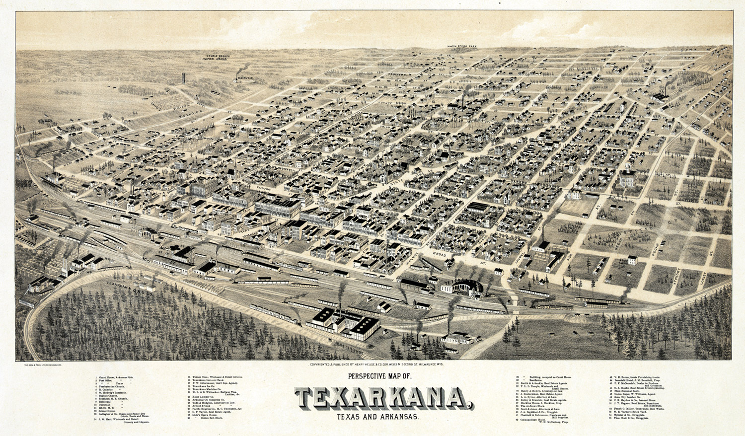 Texarkana map Encyclopedia of Arkansas