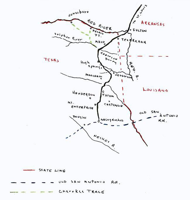 Trammel's Trace Map Encyclopedia of Arkansas