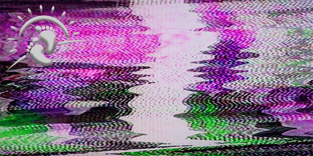 pic of tv screen image scrambled