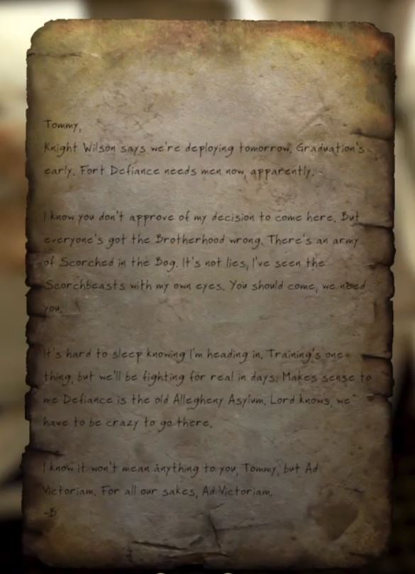 "Defiance Has Fallen" Quest Fallout 76 Bethesda Support