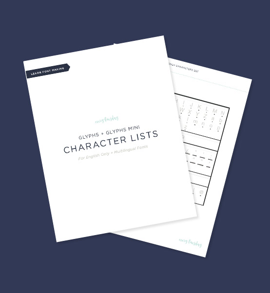 Glyphs + Glyphs Mini Character Lists