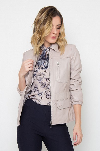 jaqueta de couro feminina outlet