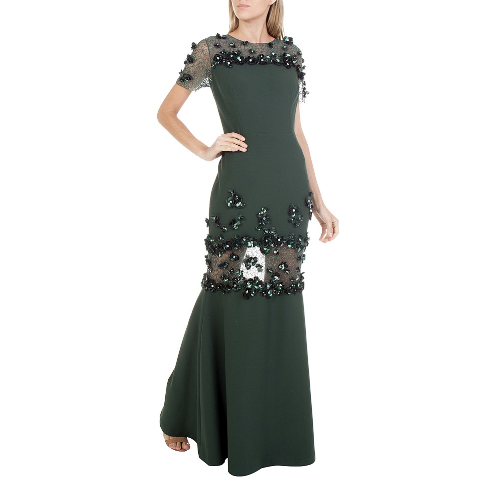 vestido verde lodo