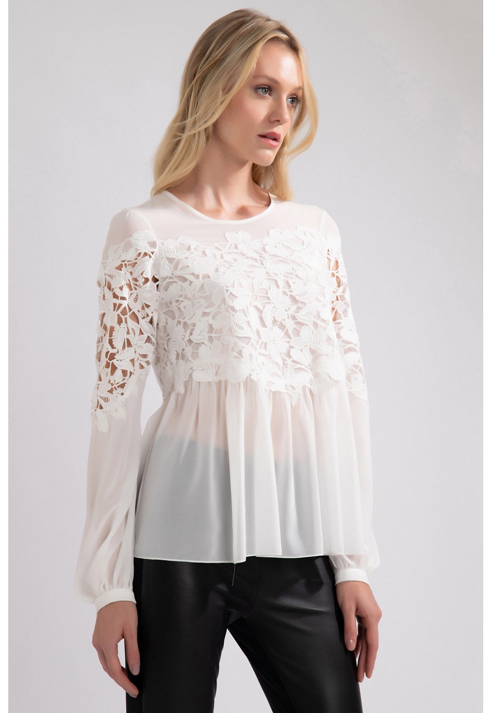 Blusa Renda Busto Off White