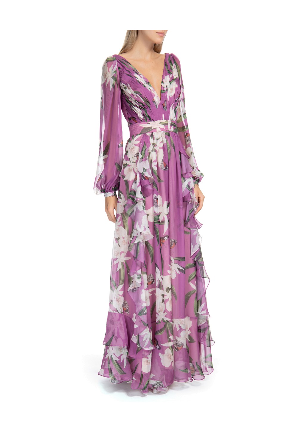 vestido oriental longo