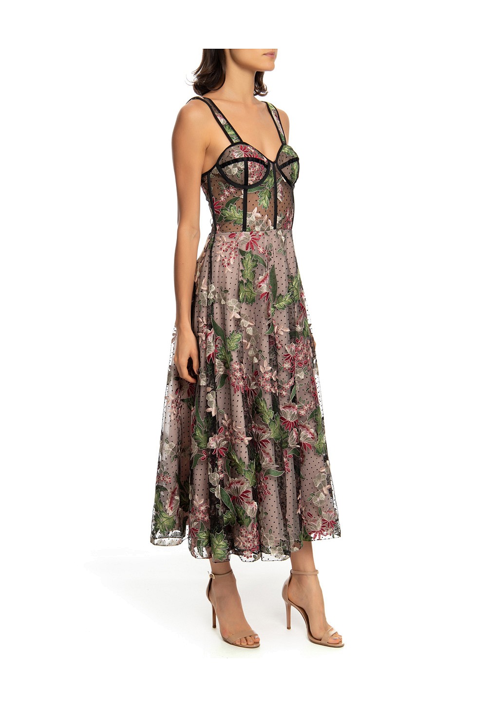 vestido midi estruturado