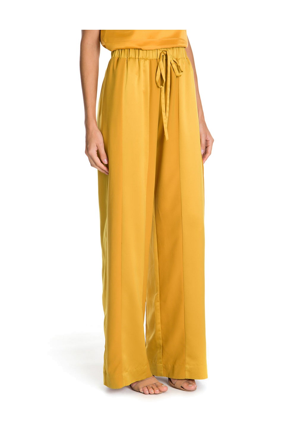 calça pantalona amarela