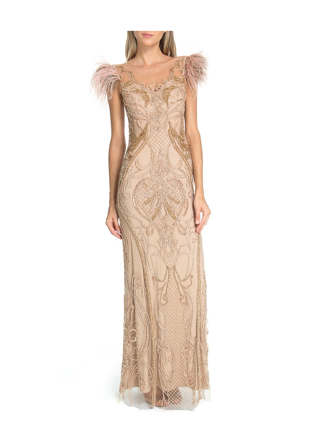 vestidos de festa longo na cor dourado