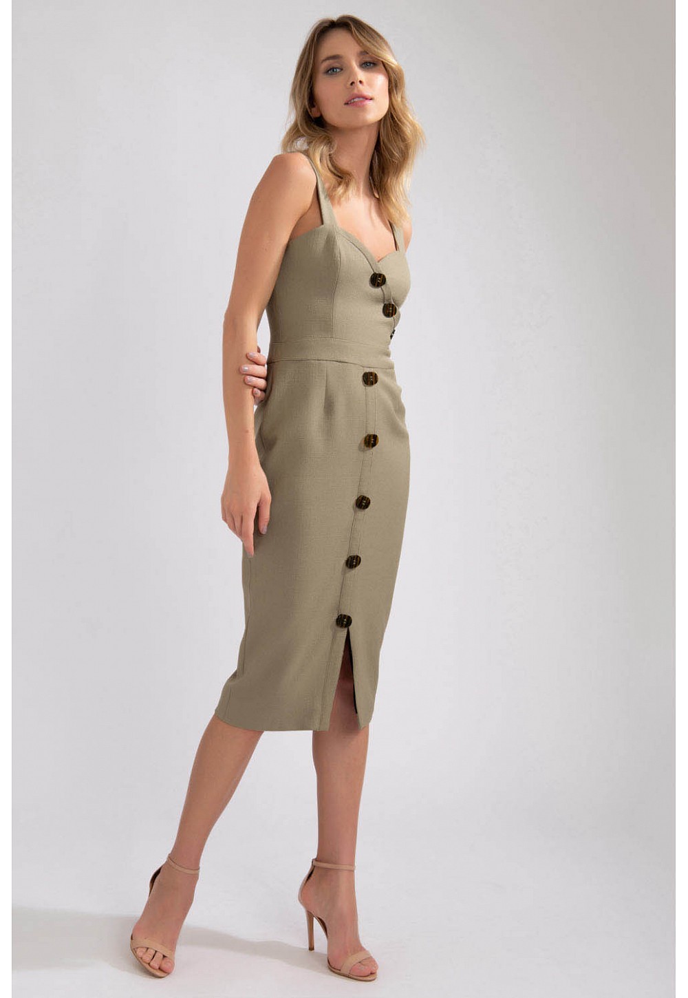 vestido verde exercito