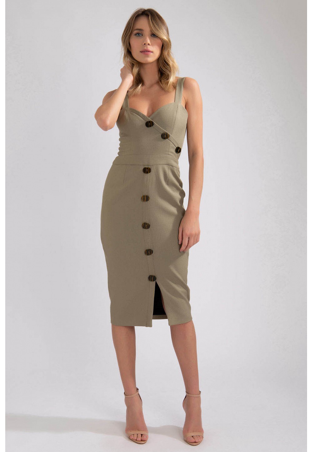 vestido verde exercito