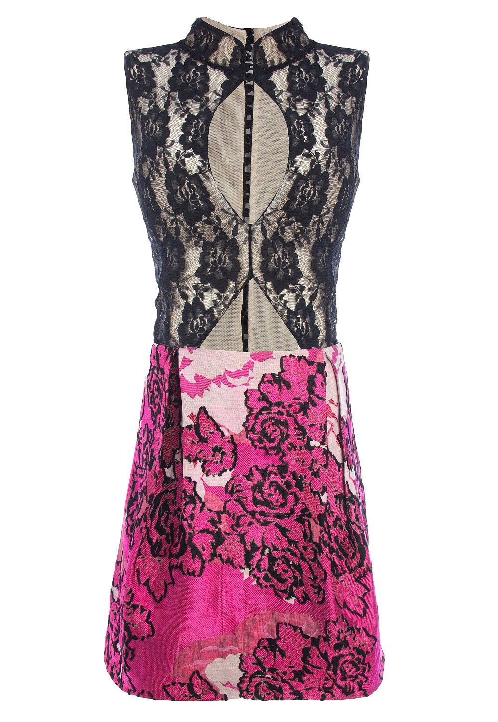 vestido preto com pink