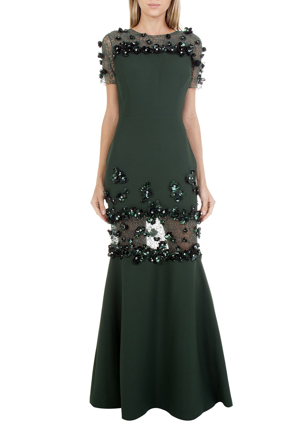 vestido verde lodo