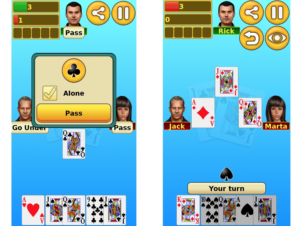 Euchre Match 1 Card Game with Friends for Free Download