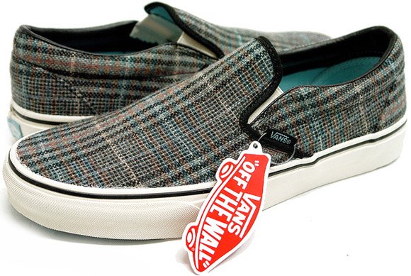 vans tweed slip on