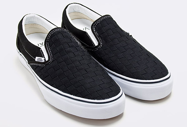 woven slip on vans