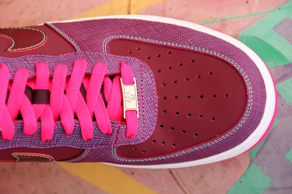 Nike Air Force 1 Low Cherrywood Red Pink Foil Green Nike Air Force 1 Low Cherrywood Red Pink Foil Green