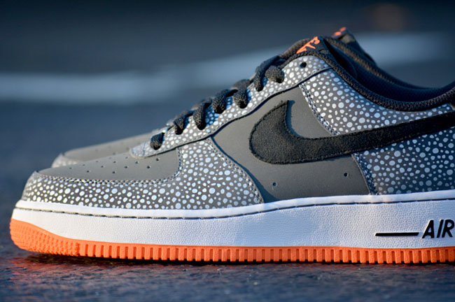 Nike Air Force 1 Dark Grey Orange White