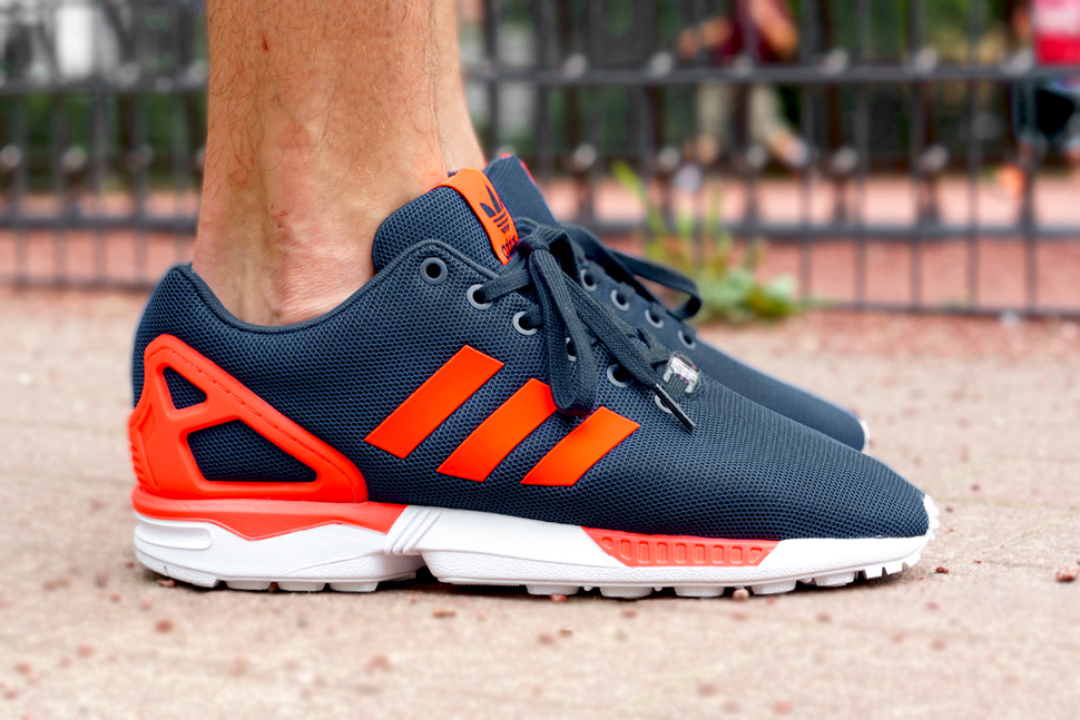 adidas zx flux blu e arancio