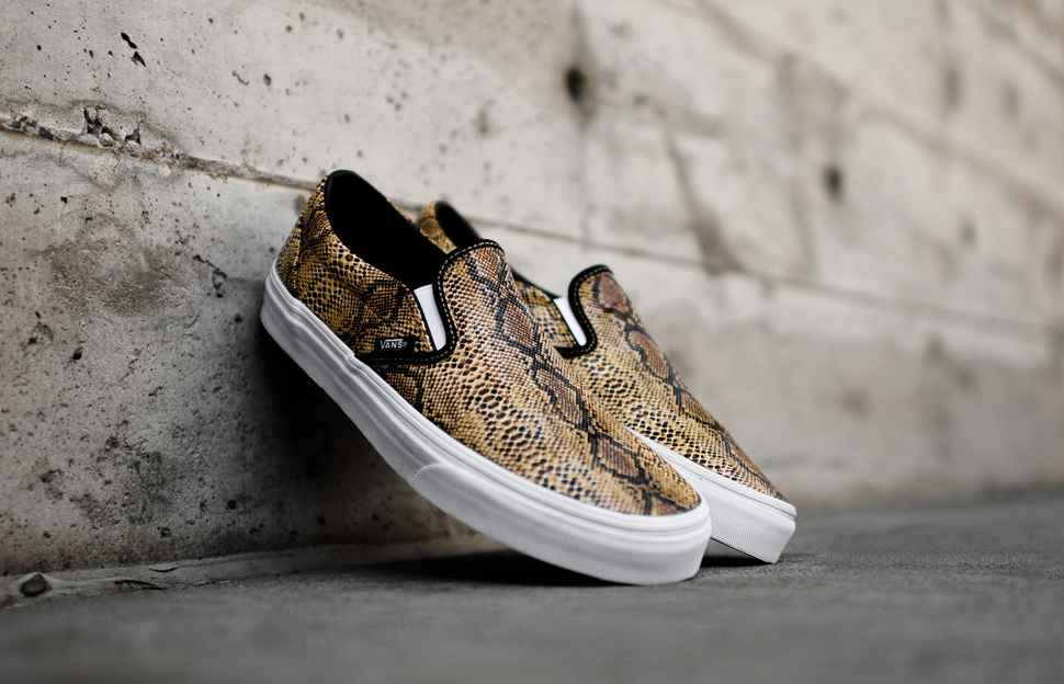 black and gold slip on sneakers