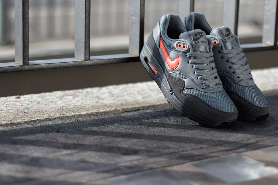 nike air max 1 fb grey orange nike air max 1 fb grey orange
