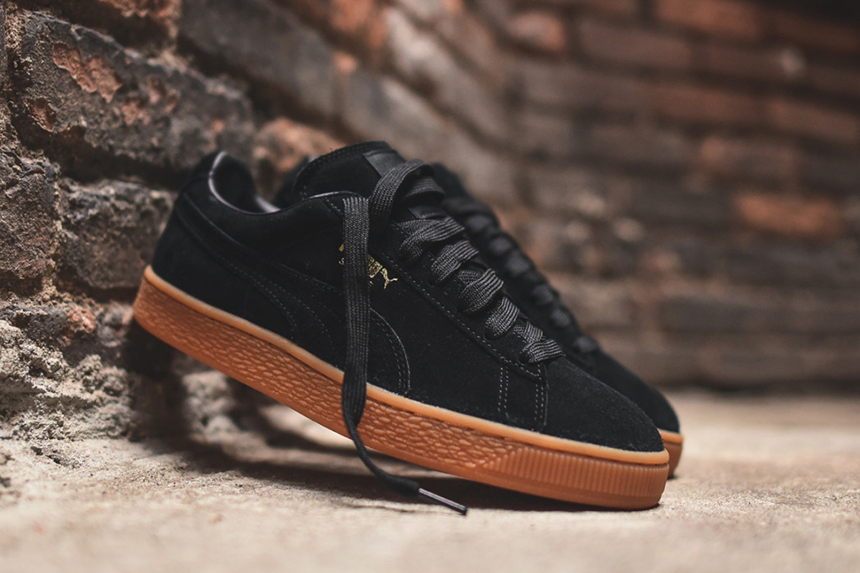 puma black with brown sole
