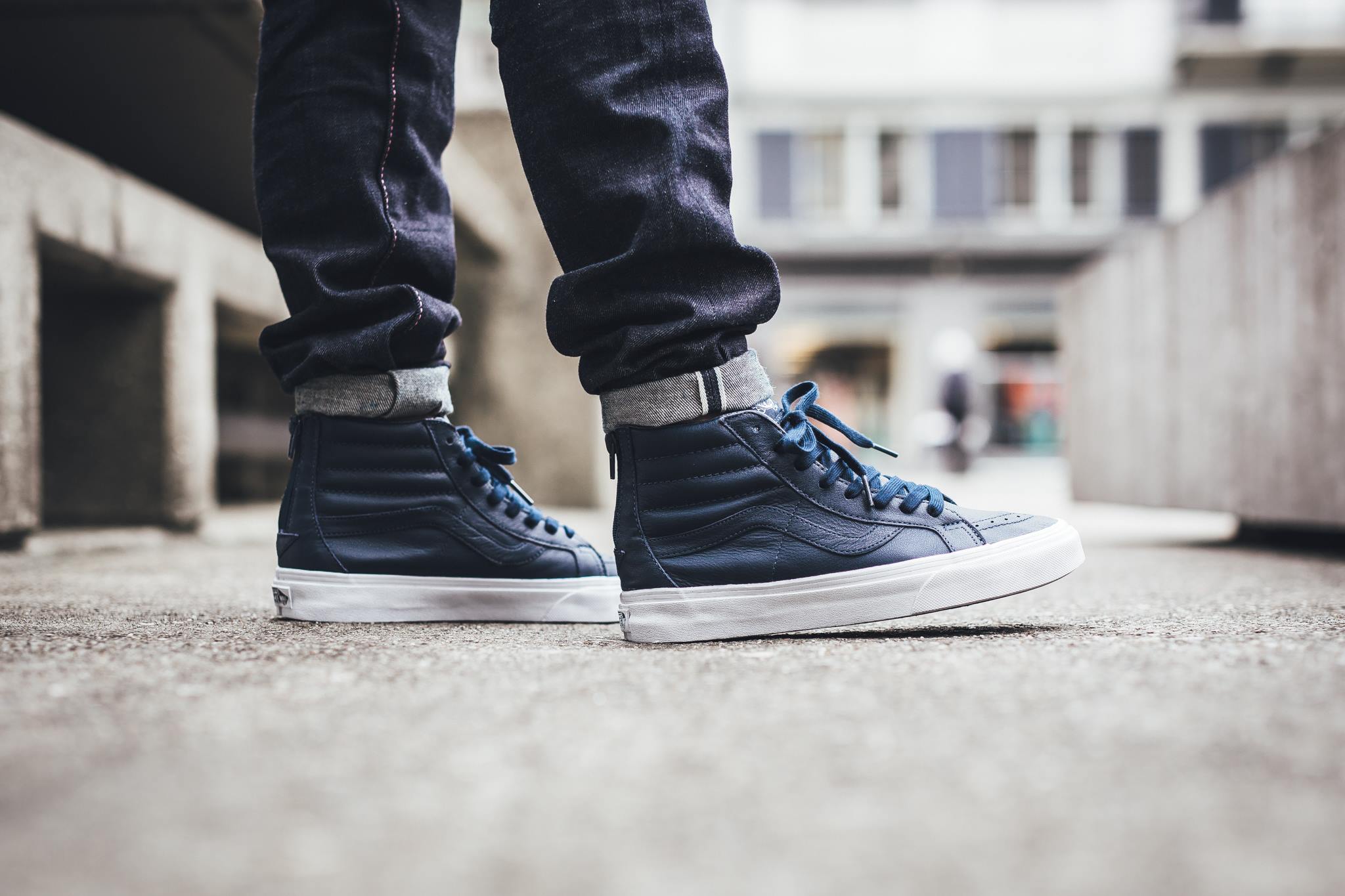 vans sk8 hi leather blue vans sk8 hi leather blue