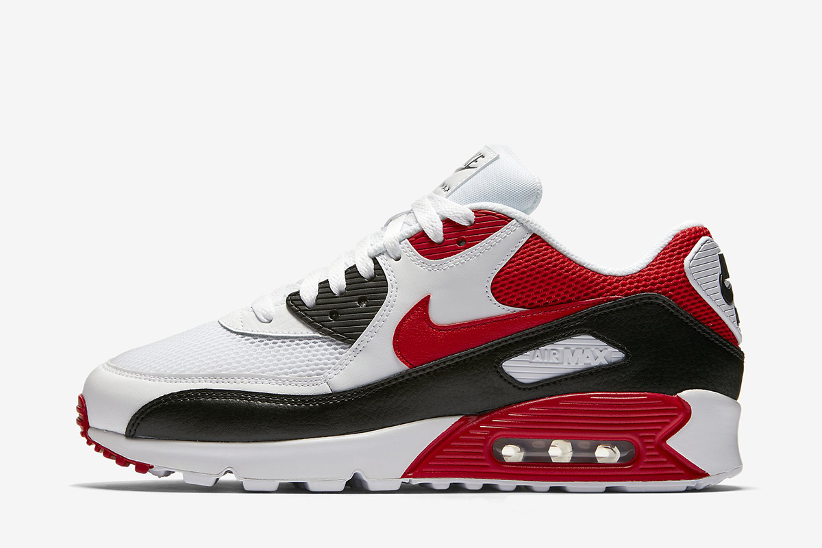 air max 90 red black and white