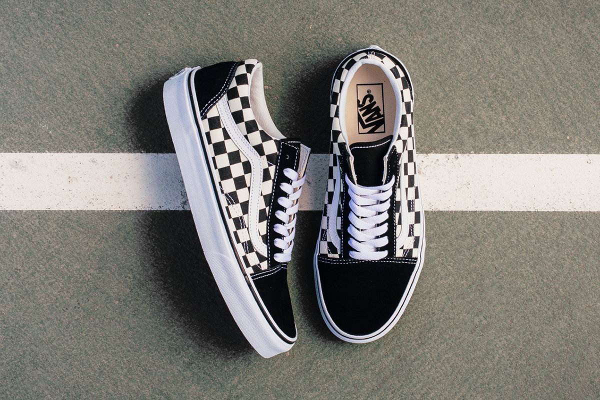 vans old skool primary checkerboard black white vans old skool primary checkerboard black white