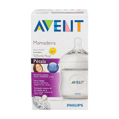 Mamadeira Avent Pétala Recém-Nascido Nível 1 125ml