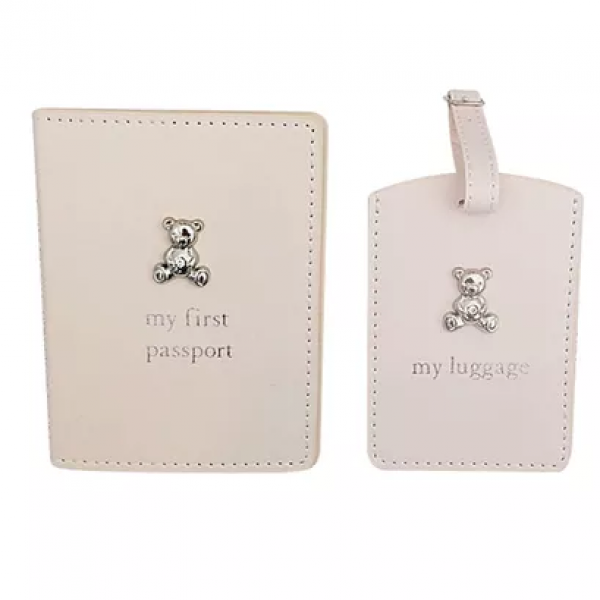 Conjunto porta passaporte e TAG de mala