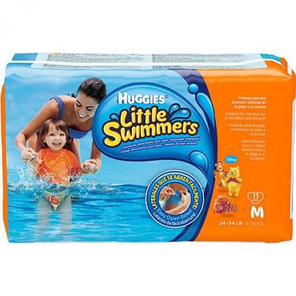 FRALDAS DESCARTÁVEIS PARA PISCINA TAMANHO M - Huggies Little Swimmers 11 Unidades