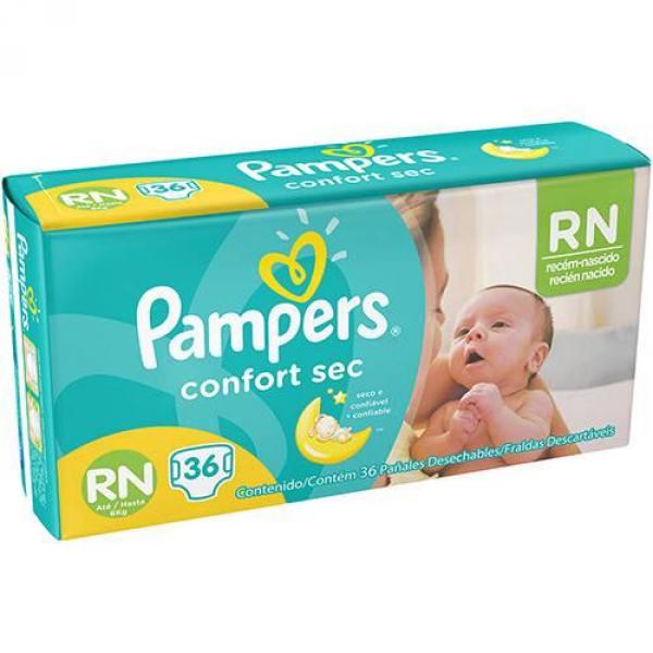 Fralda Pampers Confort Sec RN - 36 Unidades