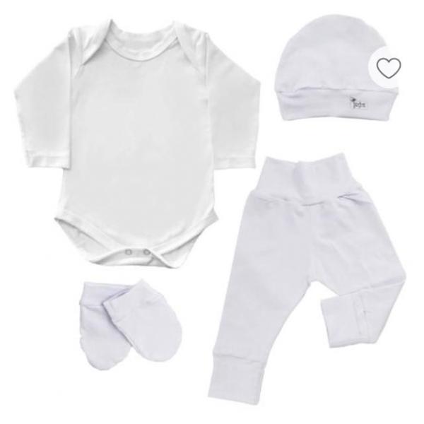 CONJUNTO DE BODY MANGA LONGA, MIJÃO, LUVA E TOUCA