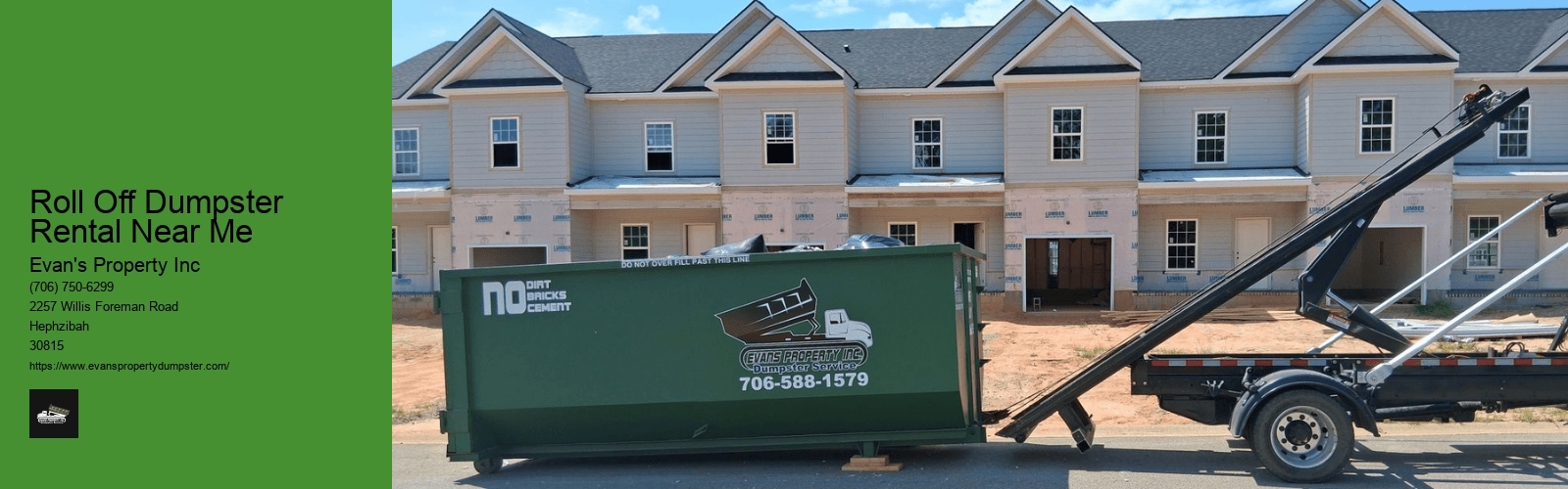 Roll Off Dumpster Rental Near Me