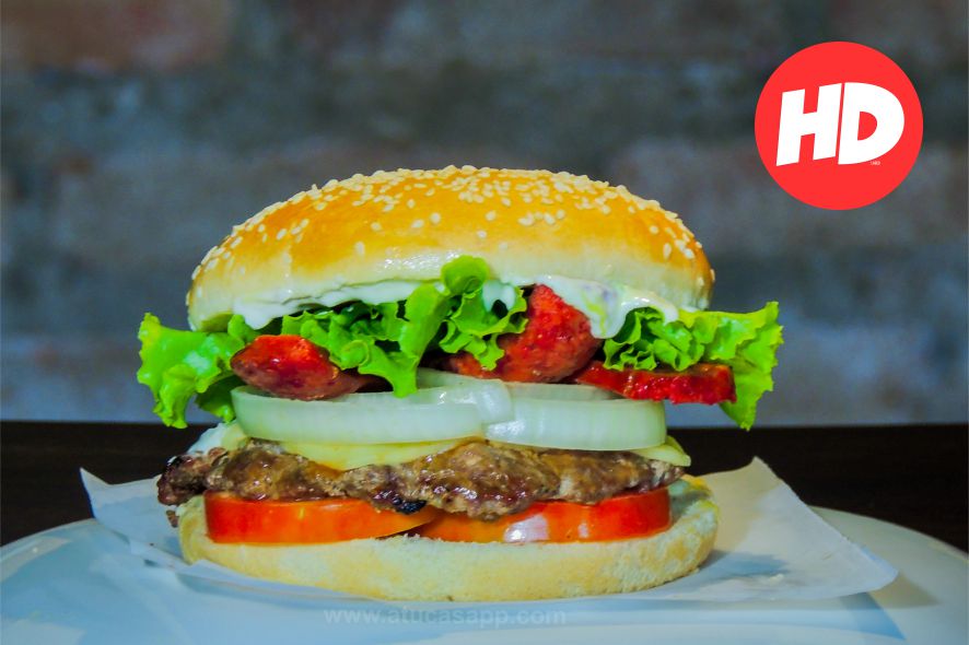 HAMBURGUESA CARNE Y CHORIZO