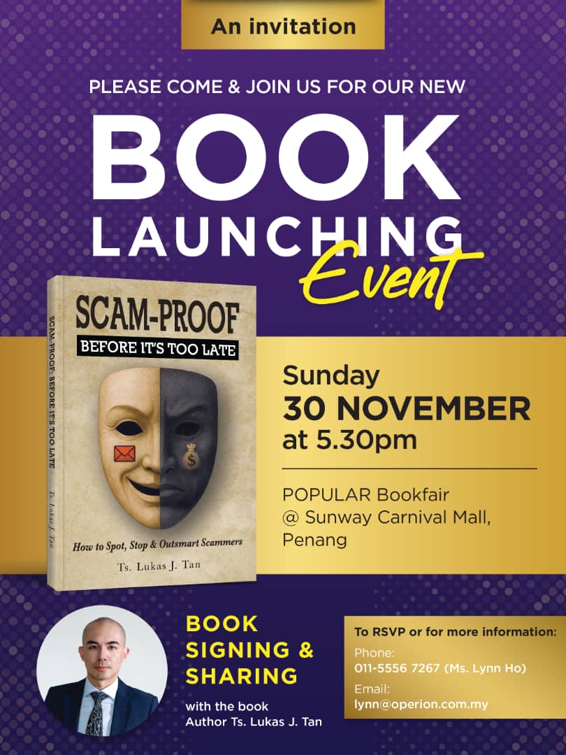 Book Launching Event "Scam-Proof: Before It's Too Late Cover