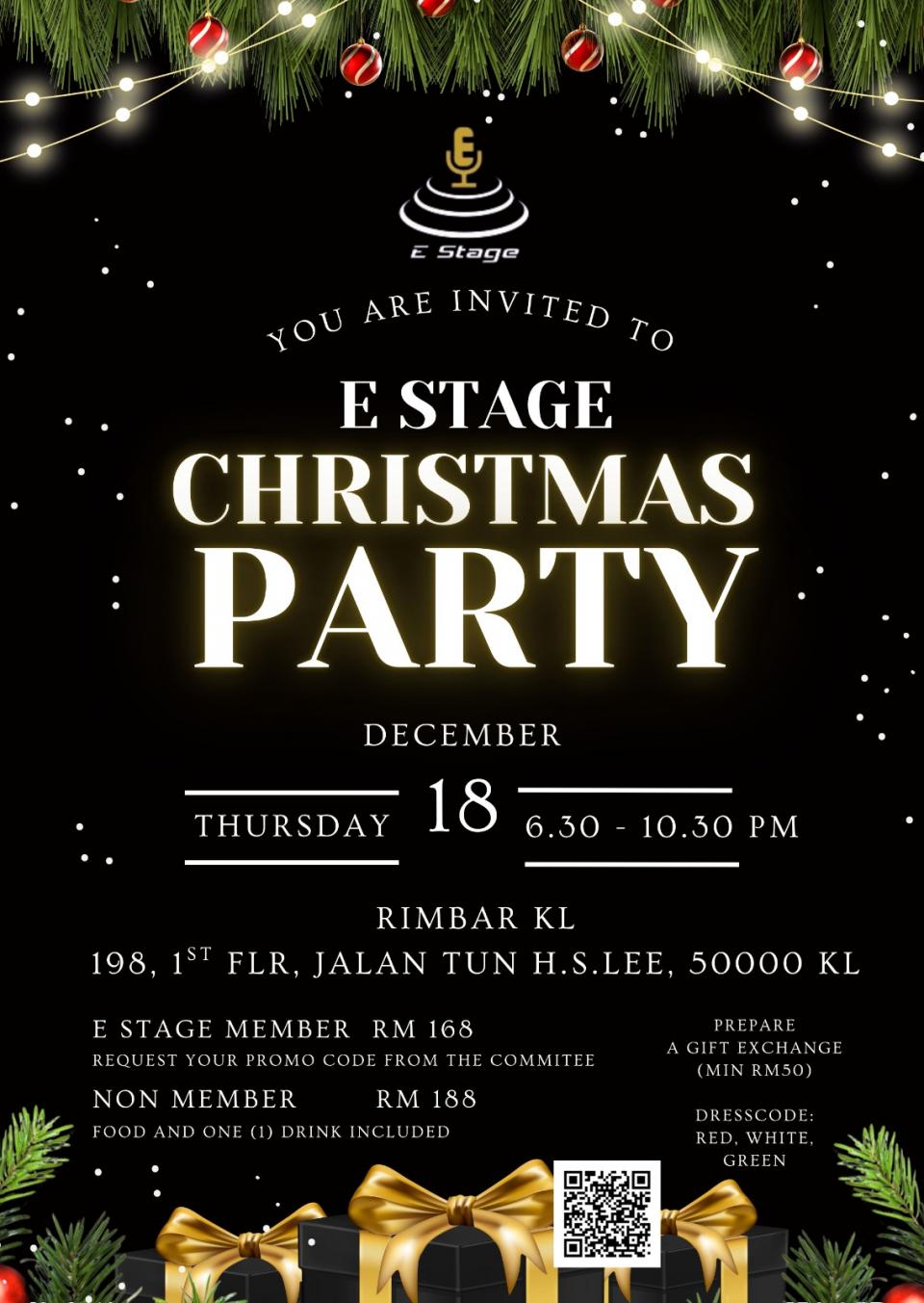 E Stage Christmas Gathering Cover