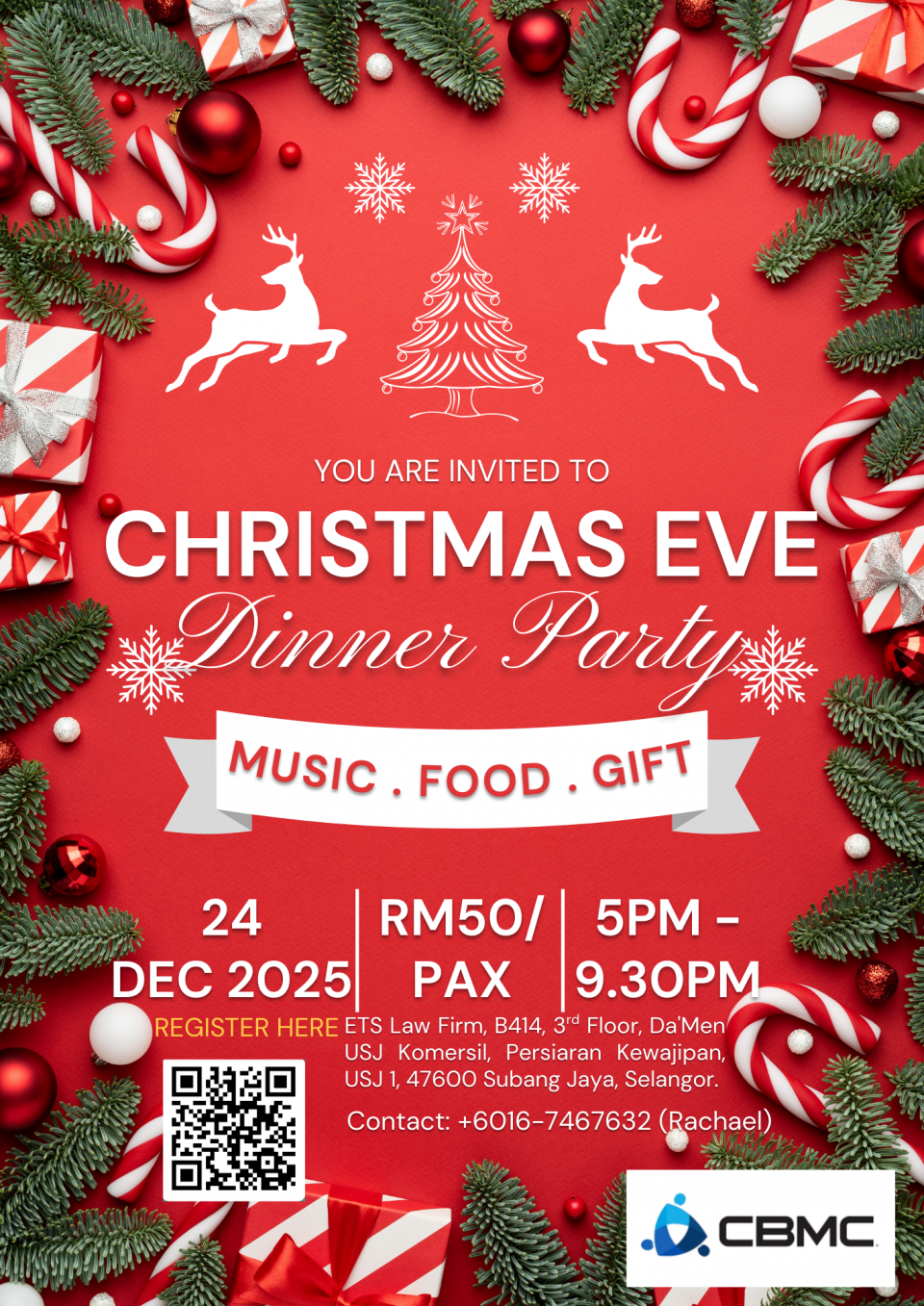CBMC CHRISTMAS EVE DINNER PARTY Cover