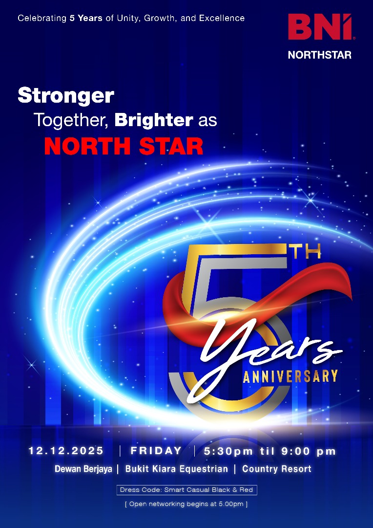 BNI North Star 5th Anniversary Dinner Cover