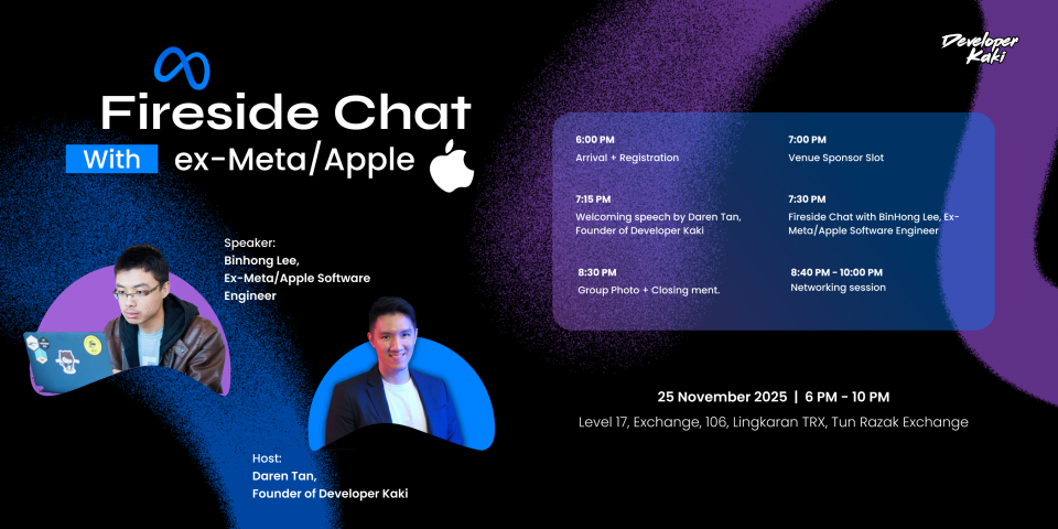 AMA Fireside Chat with ex-Meta/Apple SWE by Developer Kaki Cover