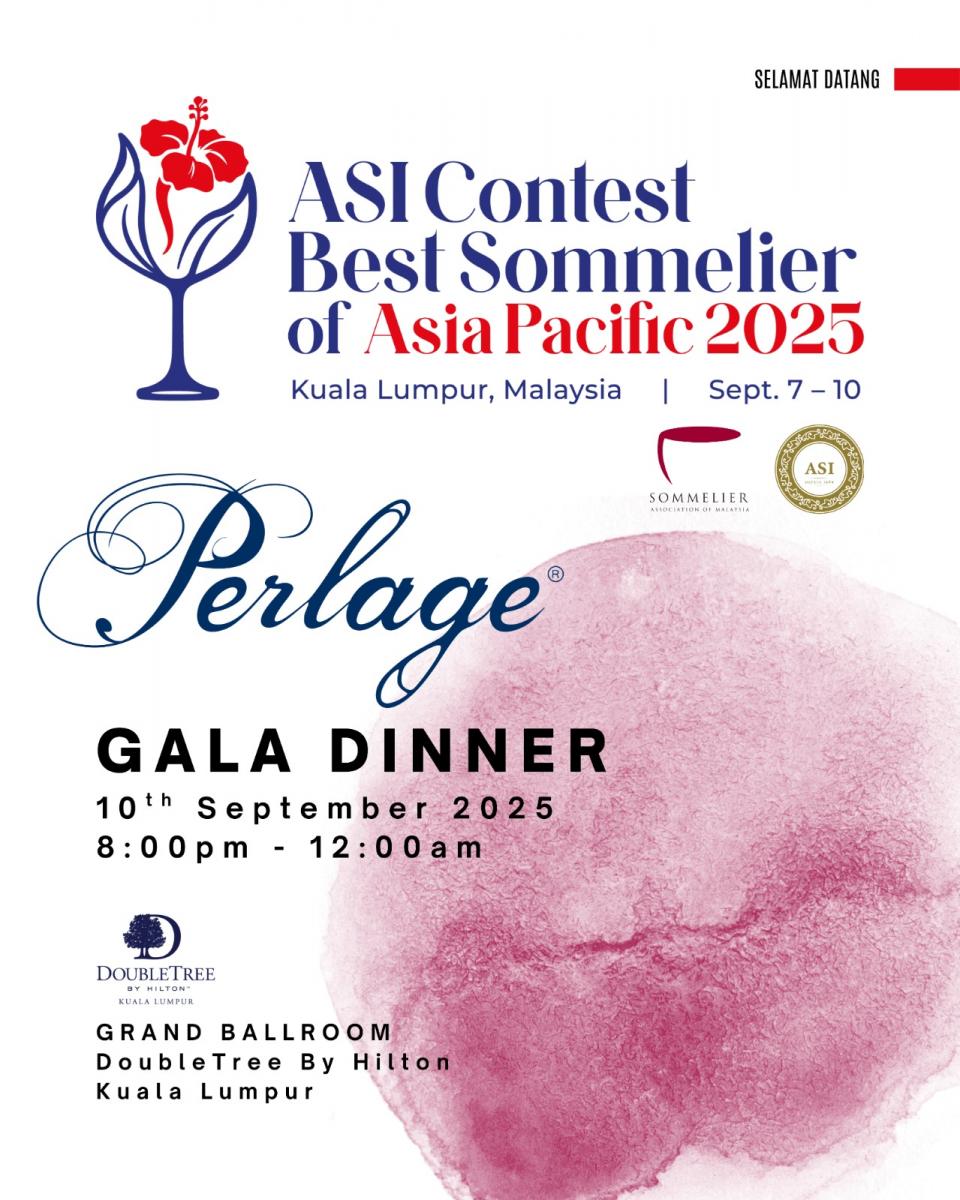 ASI Contest Best Sommelier of Asia Pacific 2025 - Perlage Gala Dinner Cover