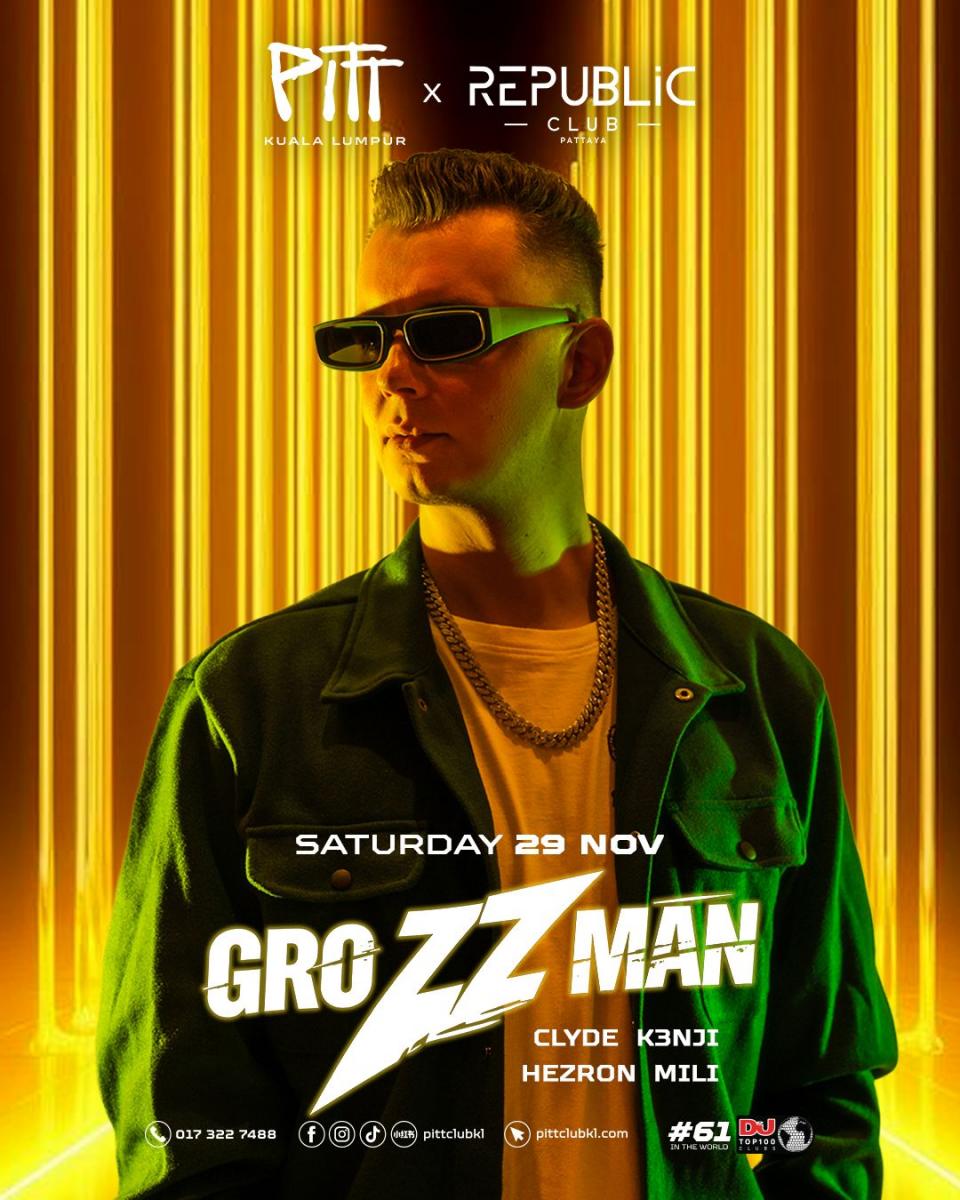 🔥⚡ CRAZYFROGKL @ THE PITT — PATTAYA TAKEOVER NIGHT ⚡🔥 SAT 29 NOV | GROZZMAN (PATTAYA) A full Republic Club Pattaya takeover lands in KL — expect heavy bass, wild energy and zero mercy as GROZZMAN brings his signature Pattaya chaos to The PITT. Supported Cover