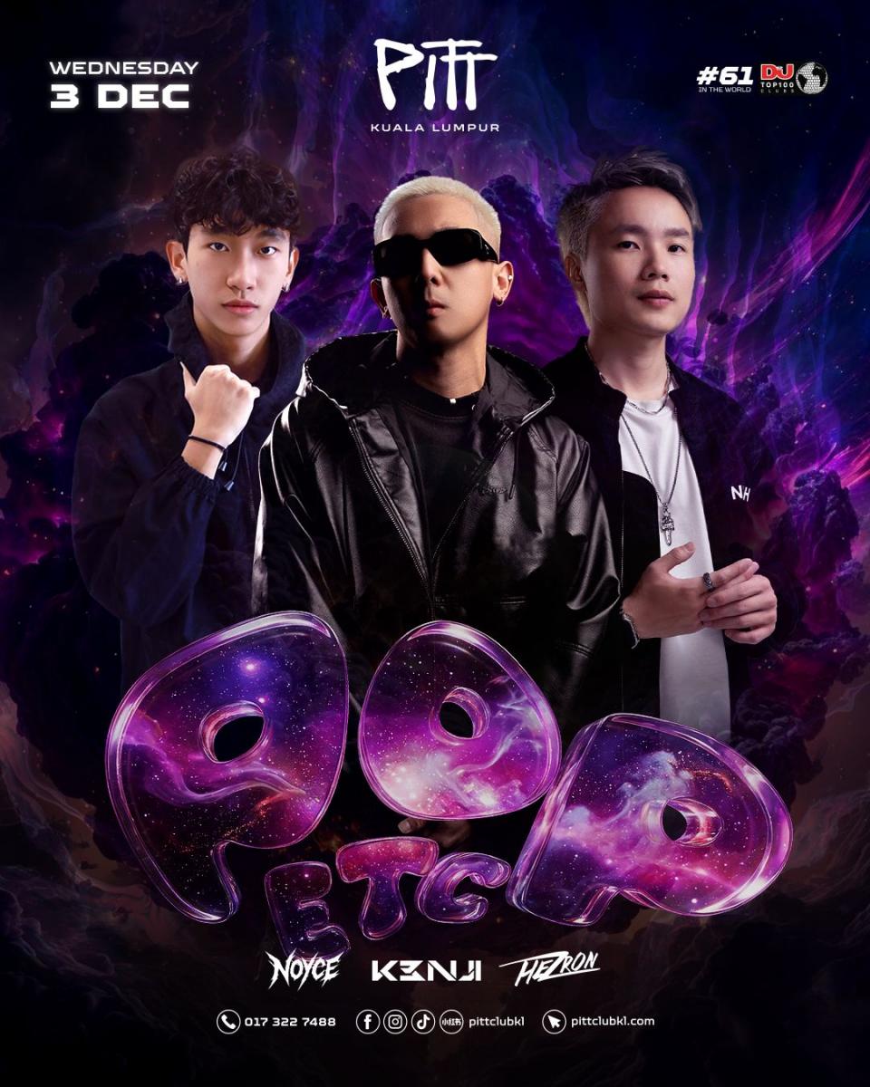 🔥⚡ CRAZYFROGKL PRESENTS — THIS WEEK @ THE PITT KL ⚡🔥 Kuala Lumpur Nightlife | EDM | Pop Night | International DJs | Clubbing KL WEDNESDAY 3 DEC — POP ETC. Clyde • K3NJI • Hezron A high-energy midweek party packed with singalongs, chart remixes and KL’s Cover