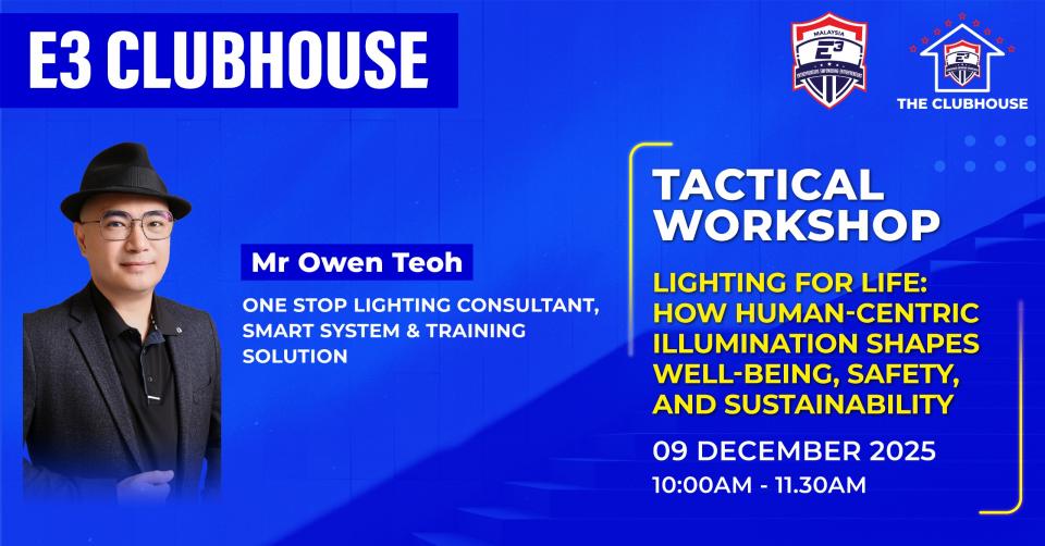 ✨ E3 Clubhouse Tactical Workshop: Lighting for Life Cover