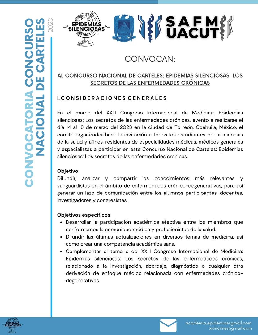 XXIII Congreso Internacional de Medicina: Epidemias Silenciosas, los ...