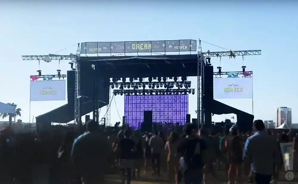 Festival stage with 