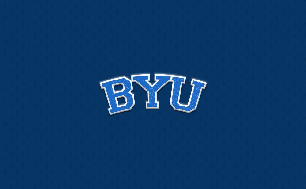 BYU logo on a textured blue background.