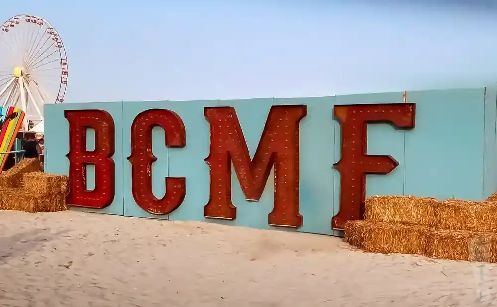 Giant red letters spelling 