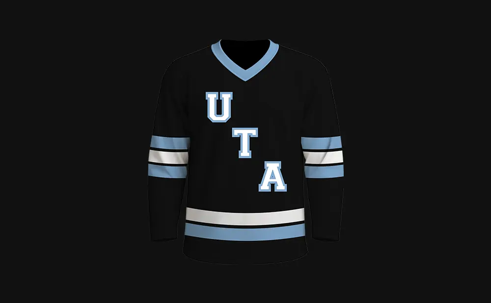 Black hockey jersey with 