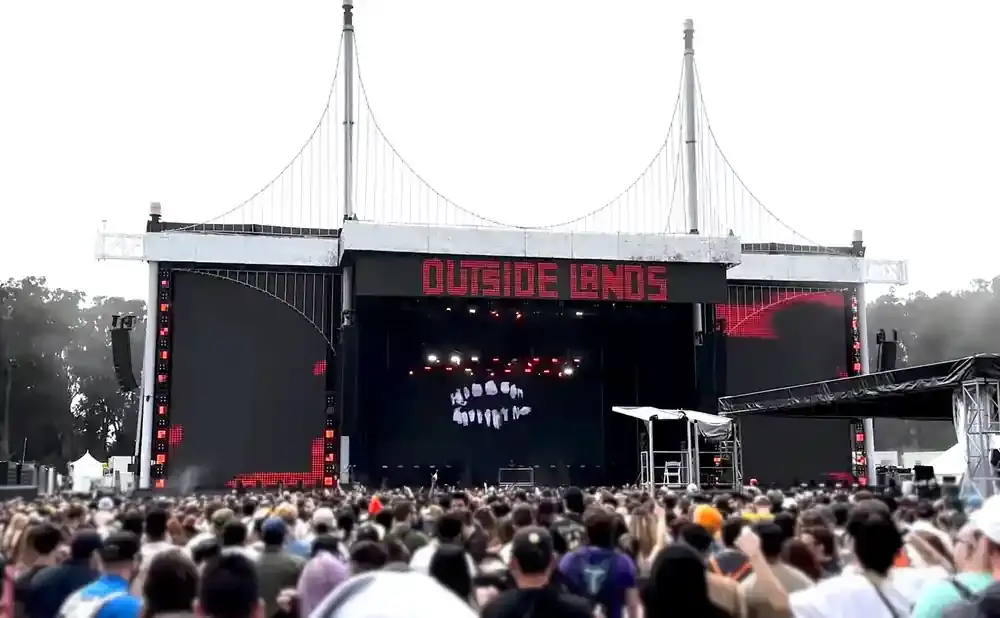 Large outdoor stage with 